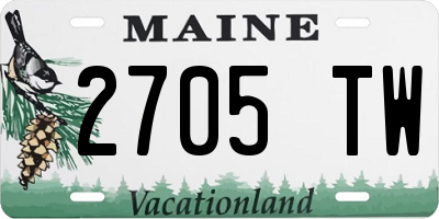 ME license plate 2705TW