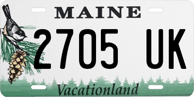 ME license plate 2705UK