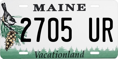 ME license plate 2705UR