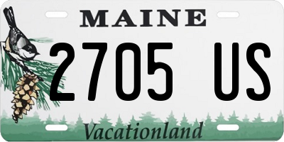 ME license plate 2705US