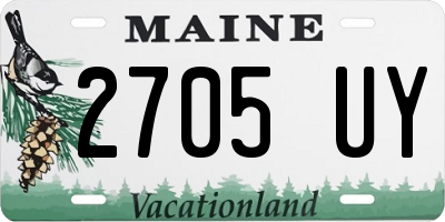 ME license plate 2705UY