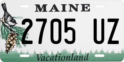 ME license plate 2705UZ