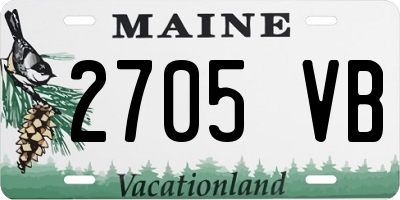 ME license plate 2705VB