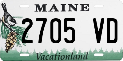 ME license plate 2705VD