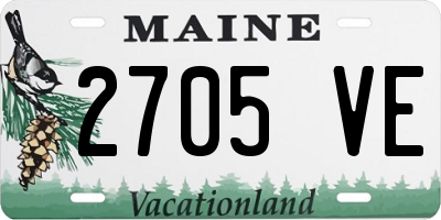 ME license plate 2705VE