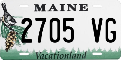 ME license plate 2705VG