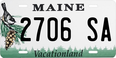 ME license plate 2706SA