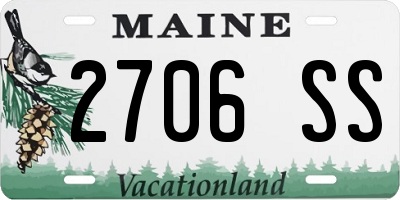 ME license plate 2706SS