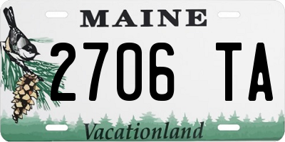 ME license plate 2706TA