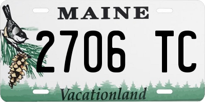 ME license plate 2706TC