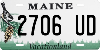 ME license plate 2706UD