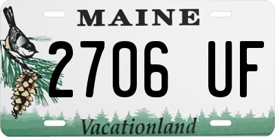ME license plate 2706UF