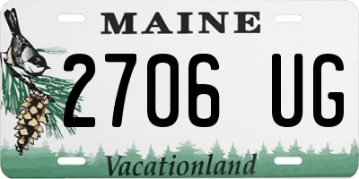 ME license plate 2706UG