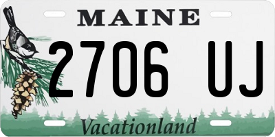ME license plate 2706UJ