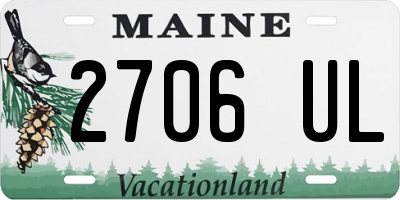 ME license plate 2706UL