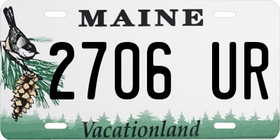 ME license plate 2706UR