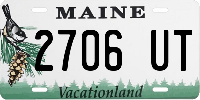 ME license plate 2706UT