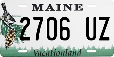 ME license plate 2706UZ