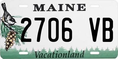 ME license plate 2706VB