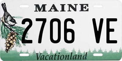 ME license plate 2706VE