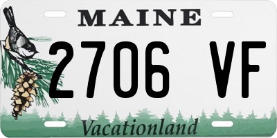 ME license plate 2706VF