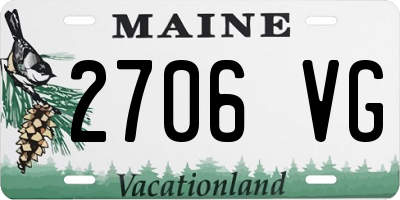 ME license plate 2706VG