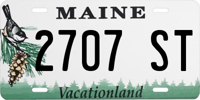 ME license plate 2707ST