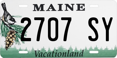 ME license plate 2707SY