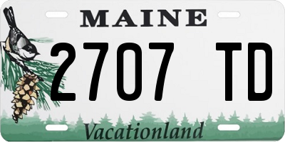 ME license plate 2707TD