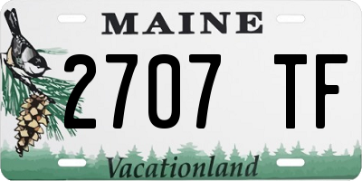 ME license plate 2707TF
