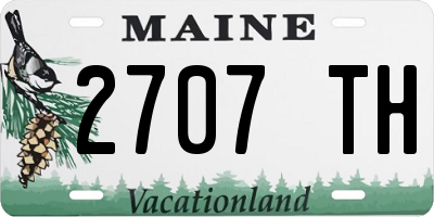 ME license plate 2707TH
