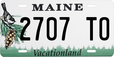 ME license plate 2707TO