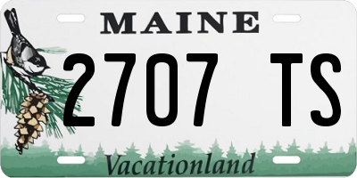 ME license plate 2707TS
