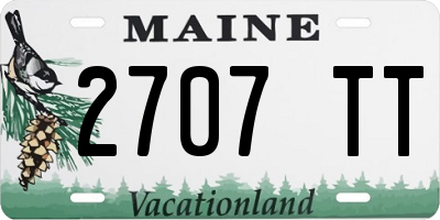 ME license plate 2707TT