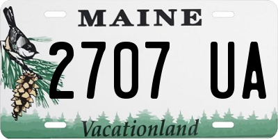 ME license plate 2707UA
