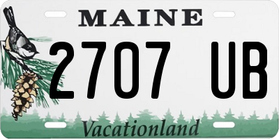 ME license plate 2707UB