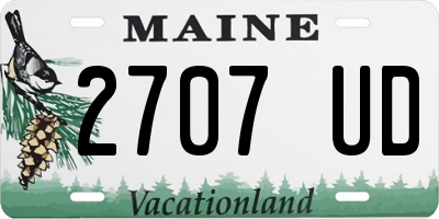 ME license plate 2707UD
