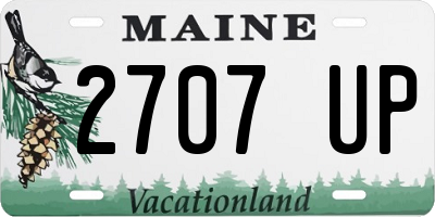 ME license plate 2707UP