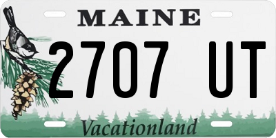ME license plate 2707UT