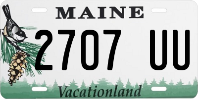 ME license plate 2707UU