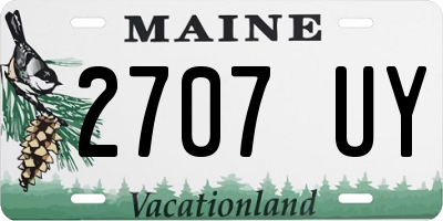 ME license plate 2707UY