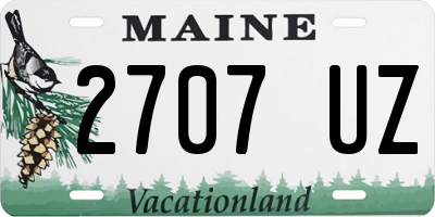 ME license plate 2707UZ