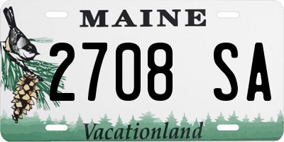 ME license plate 2708SA