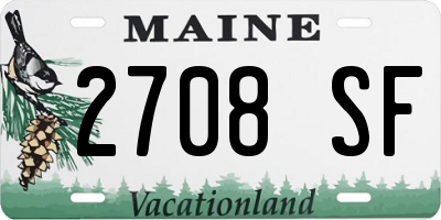 ME license plate 2708SF