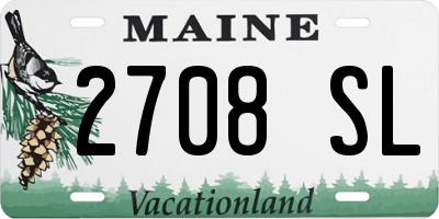 ME license plate 2708SL