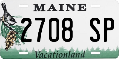 ME license plate 2708SP