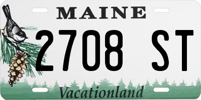 ME license plate 2708ST