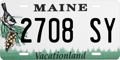 ME license plate 2708SY