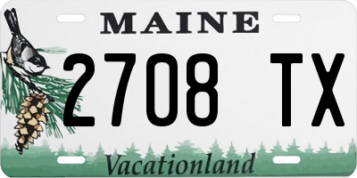 ME license plate 2708TX
