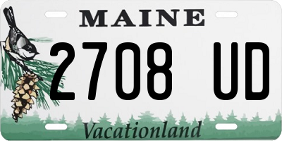 ME license plate 2708UD